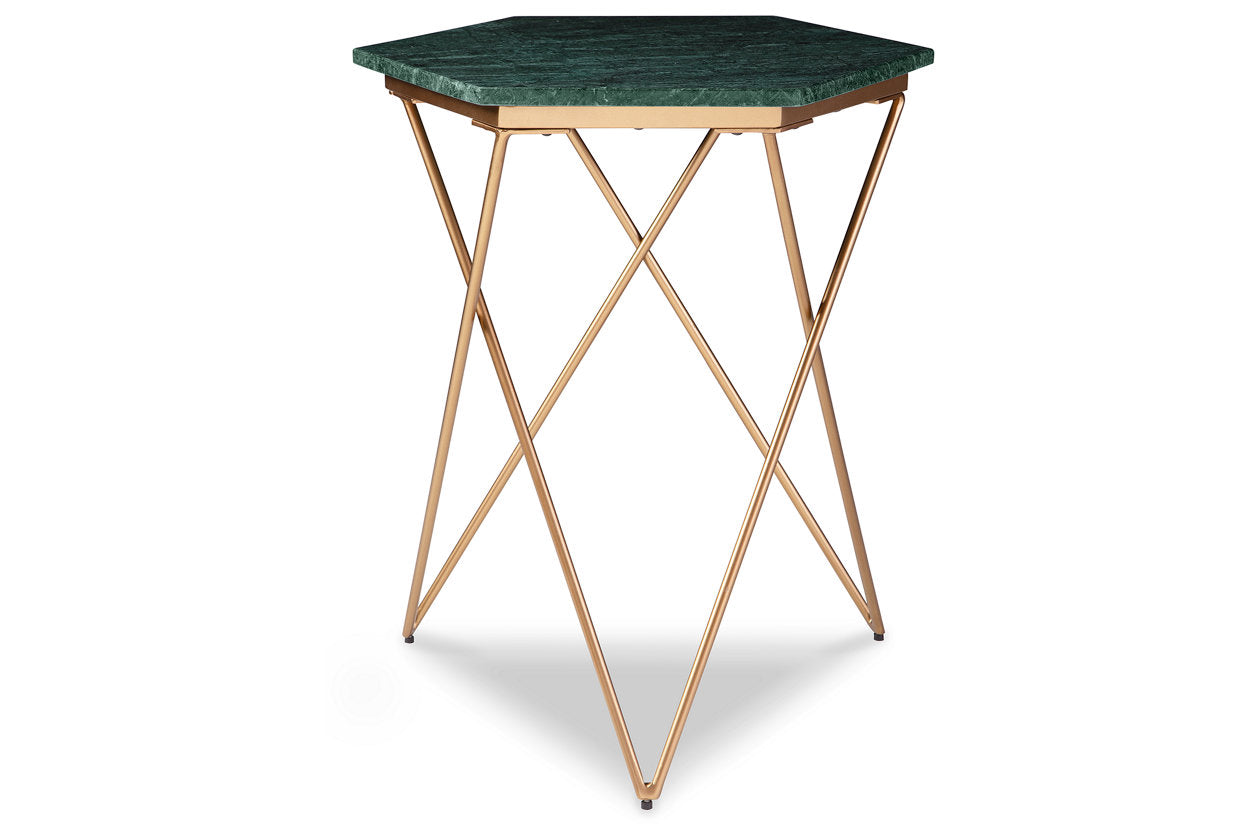 Engelton Green/Gold Accent Table - A4000526 - Bien Home Furniture & Electronics