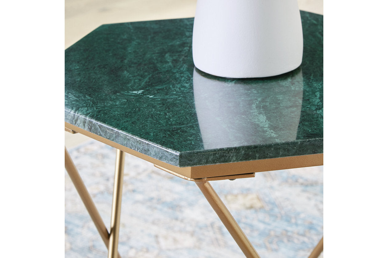 Engelton Green/Gold Accent Table - A4000526 - Bien Home Furniture & Electronics