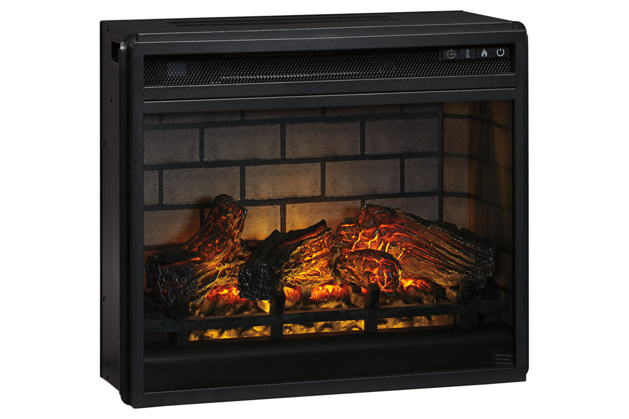 Entertainment Accessories Black Electric Infrared Fireplace Insert - W100-101 - Bien Home Furniture & Electronics