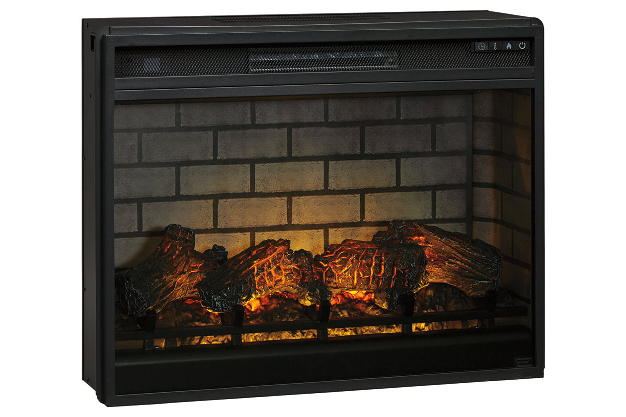 Entertainment Accessories Black Electric Infrared Fireplace Insert - W100-121 - Bien Home Furniture & Electronics