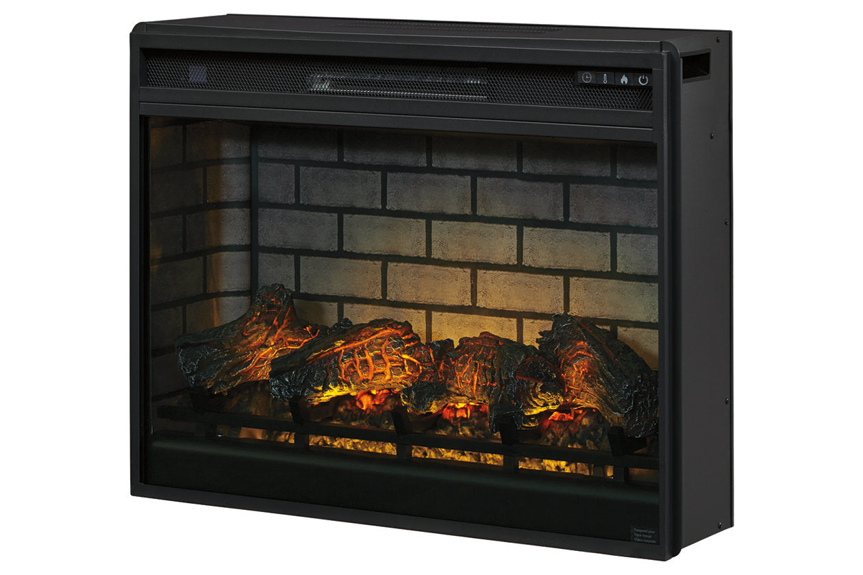 Entertainment Accessories Black Electric Infrared Fireplace Insert - W100-121 - Bien Home Furniture & Electronics