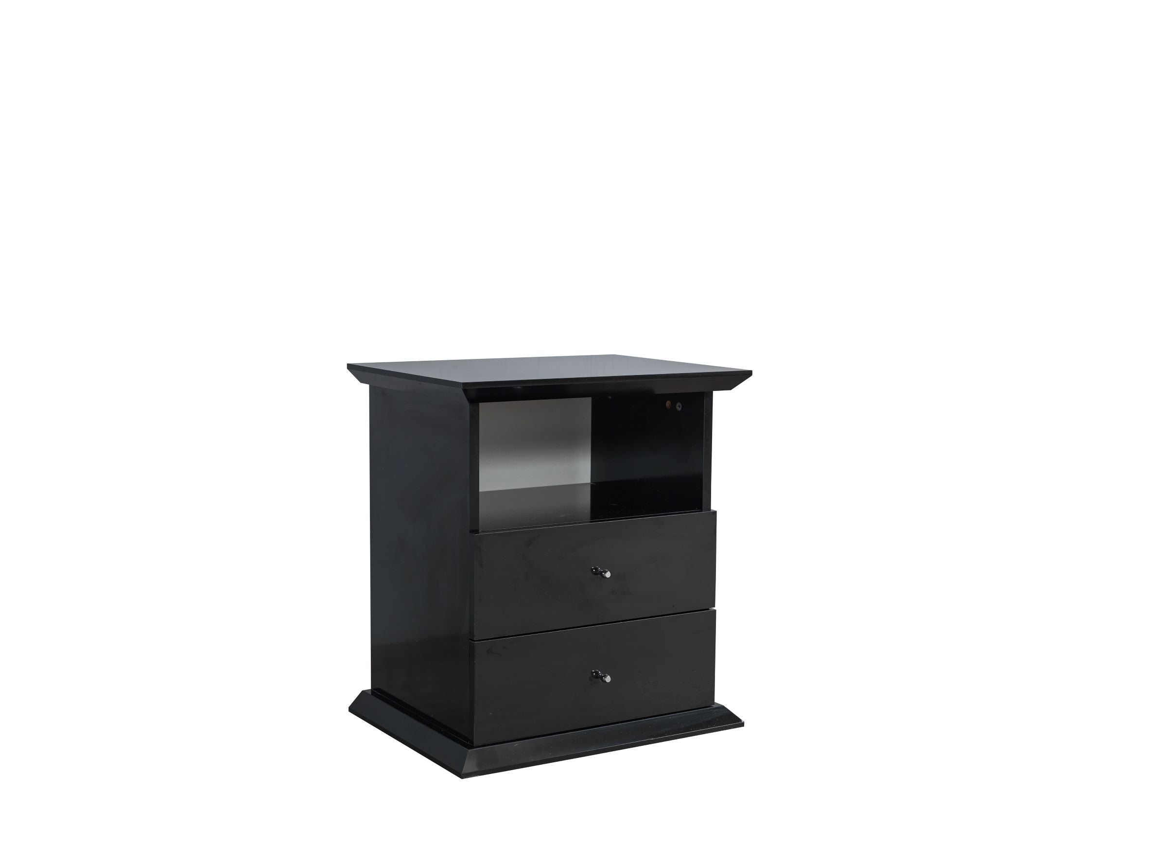 Erika Black 4-Piece Queen Bedroom Set - ERIKABEDROOM-4PCQ - Bien Home Furniture & Electronics