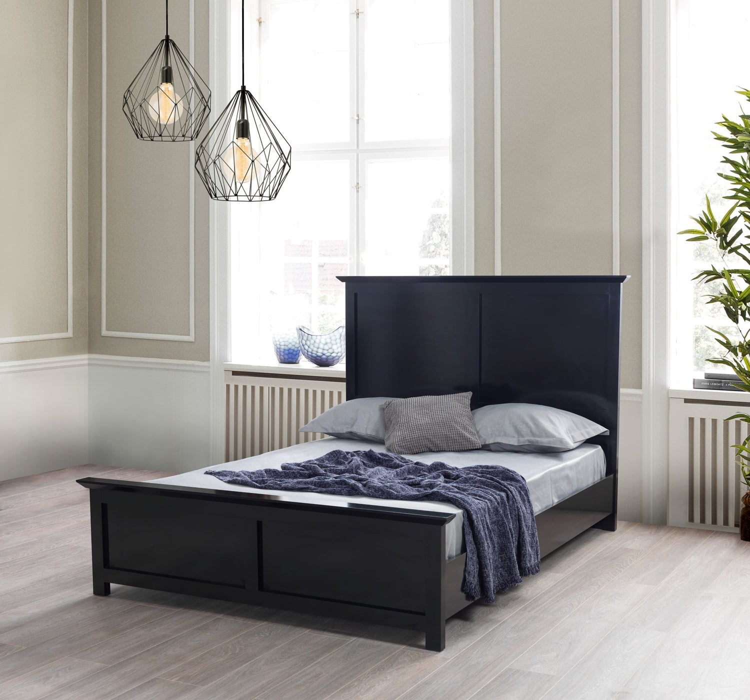 Erika Black 4-Piece Queen Bedroom Set - ERIKABEDROOM-4PCQ - Bien Home Furniture & Electronics