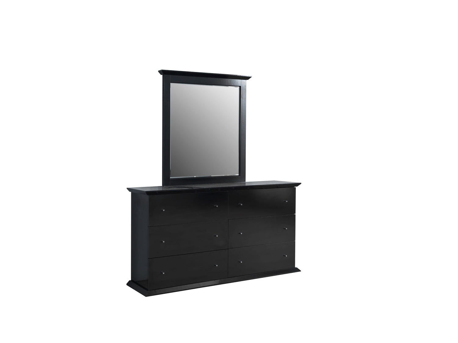 Erika Black 4-Piece Queen Bedroom Set - ERIKABEDROOM-4PCQ - Bien Home Furniture & Electronics