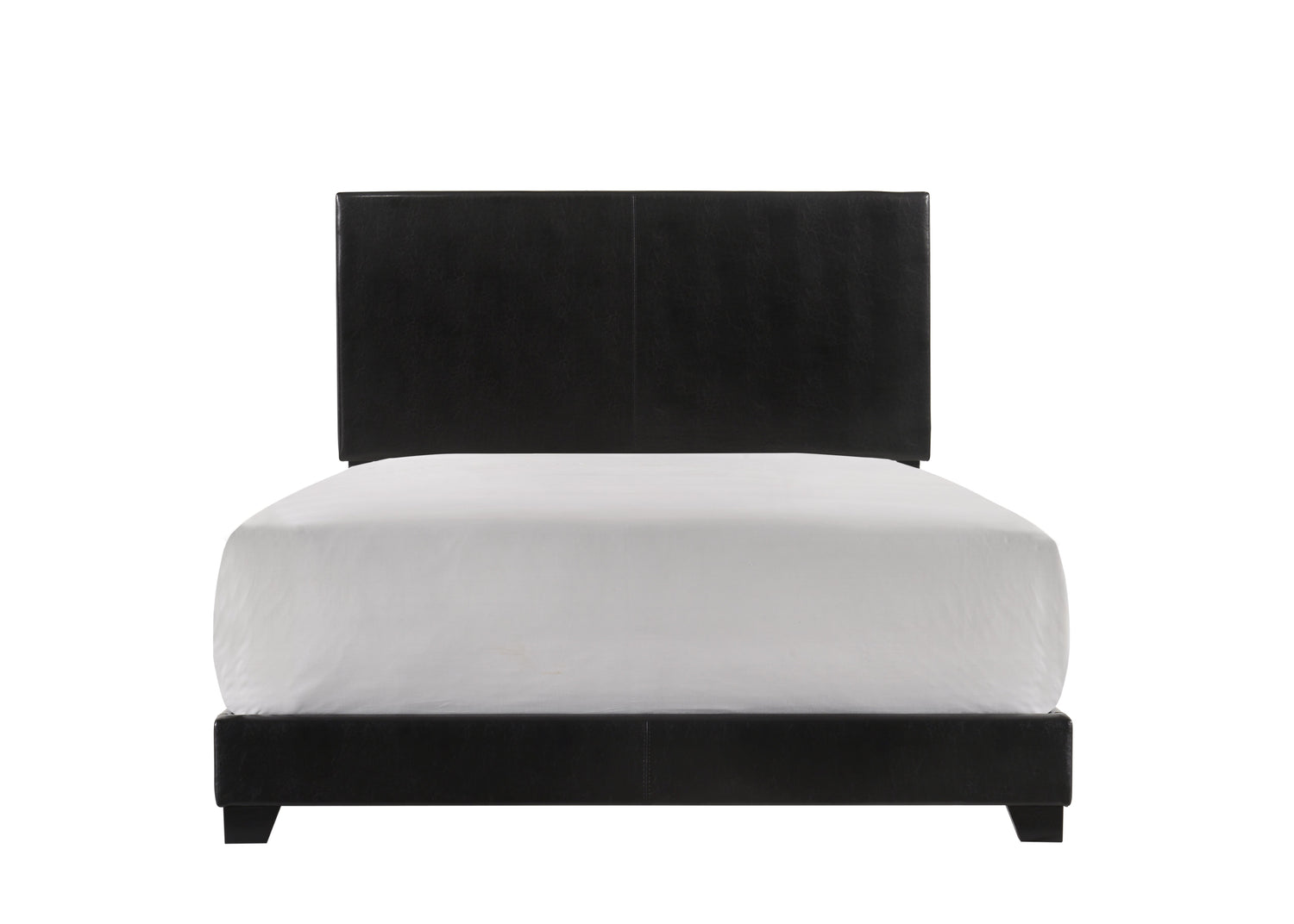 Erin Black PU Leather Full Upholstered Bed - 5271PU-F - Bien Home Furniture & Electronics