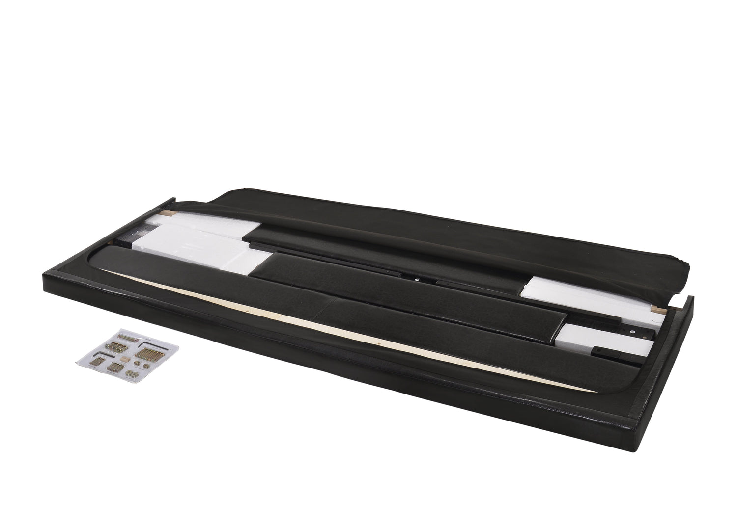 Erin Black PU Leather King Upholstered Bed - 5271PU-K - Bien Home Furniture & Electronics