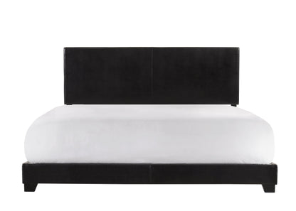 Erin Black PU Leather King Upholstered Bed - 5271PU-K - Bien Home Furniture &amp; Electronics