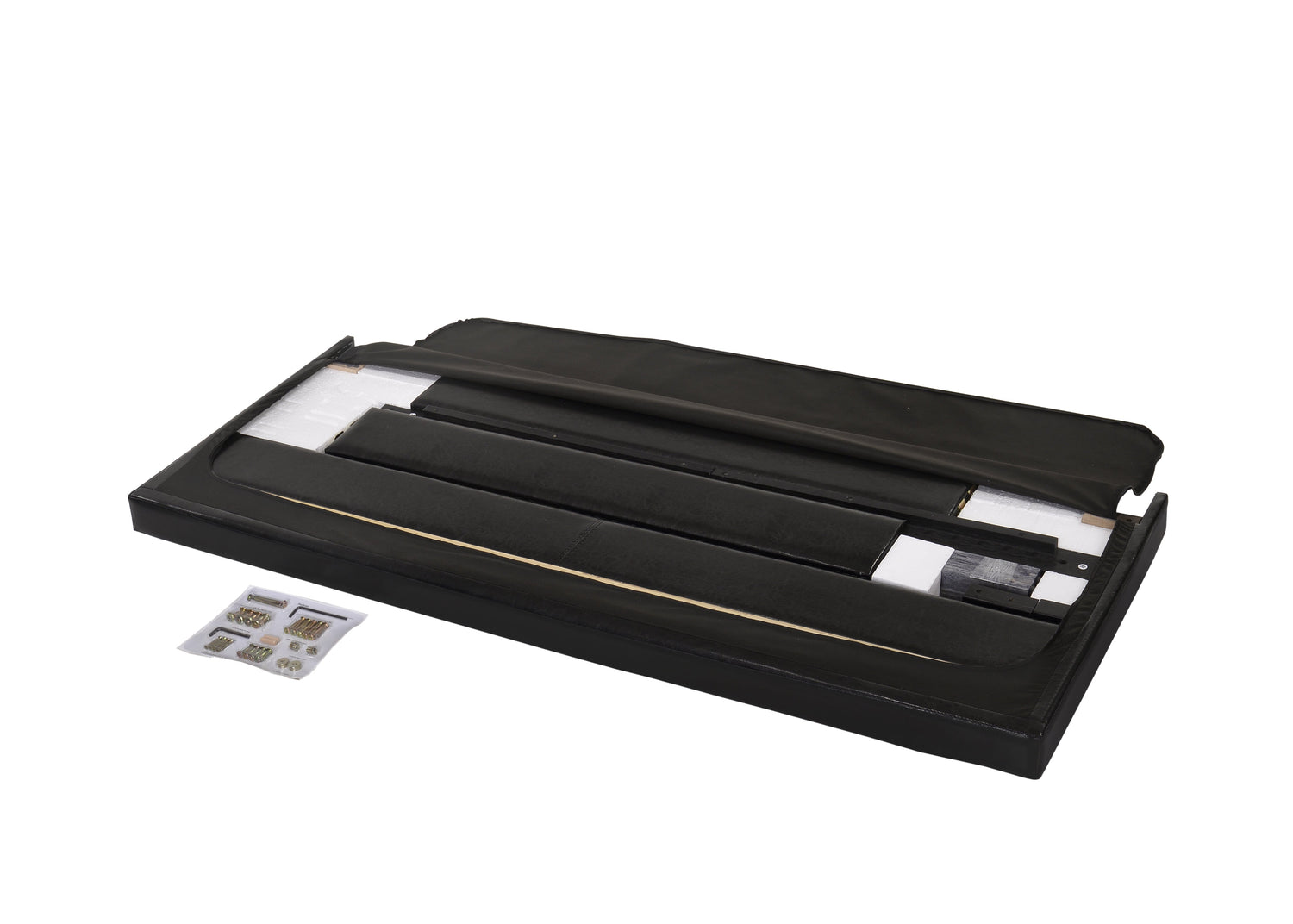 Erin Black PU Leather Queen Upholstered Bed - 5271PU-Q - Bien Home Furniture & Electronics