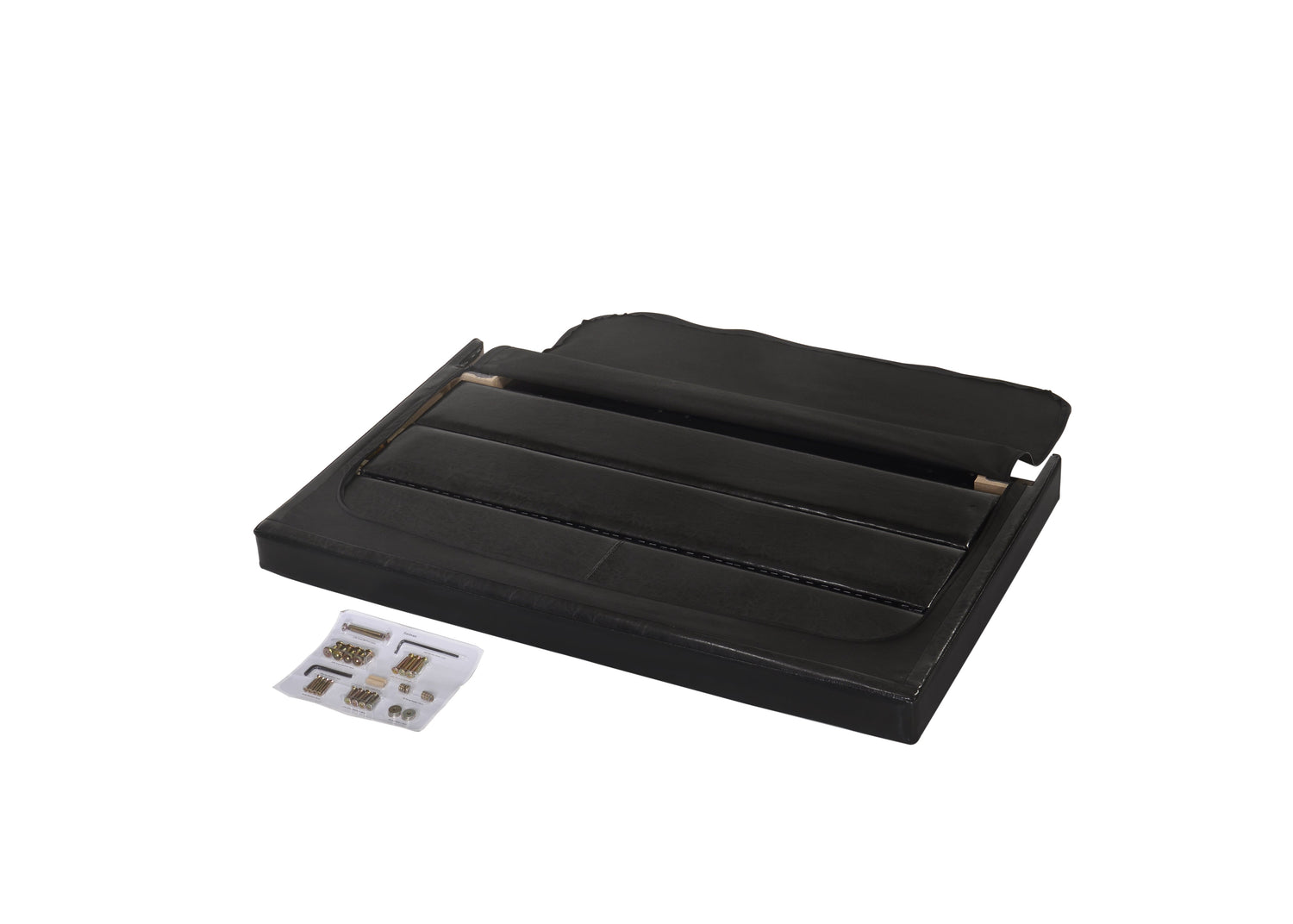 Erin Black PU Leather Twin Upholstered Bed - 5271PU-T - Bien Home Furniture & Electronics