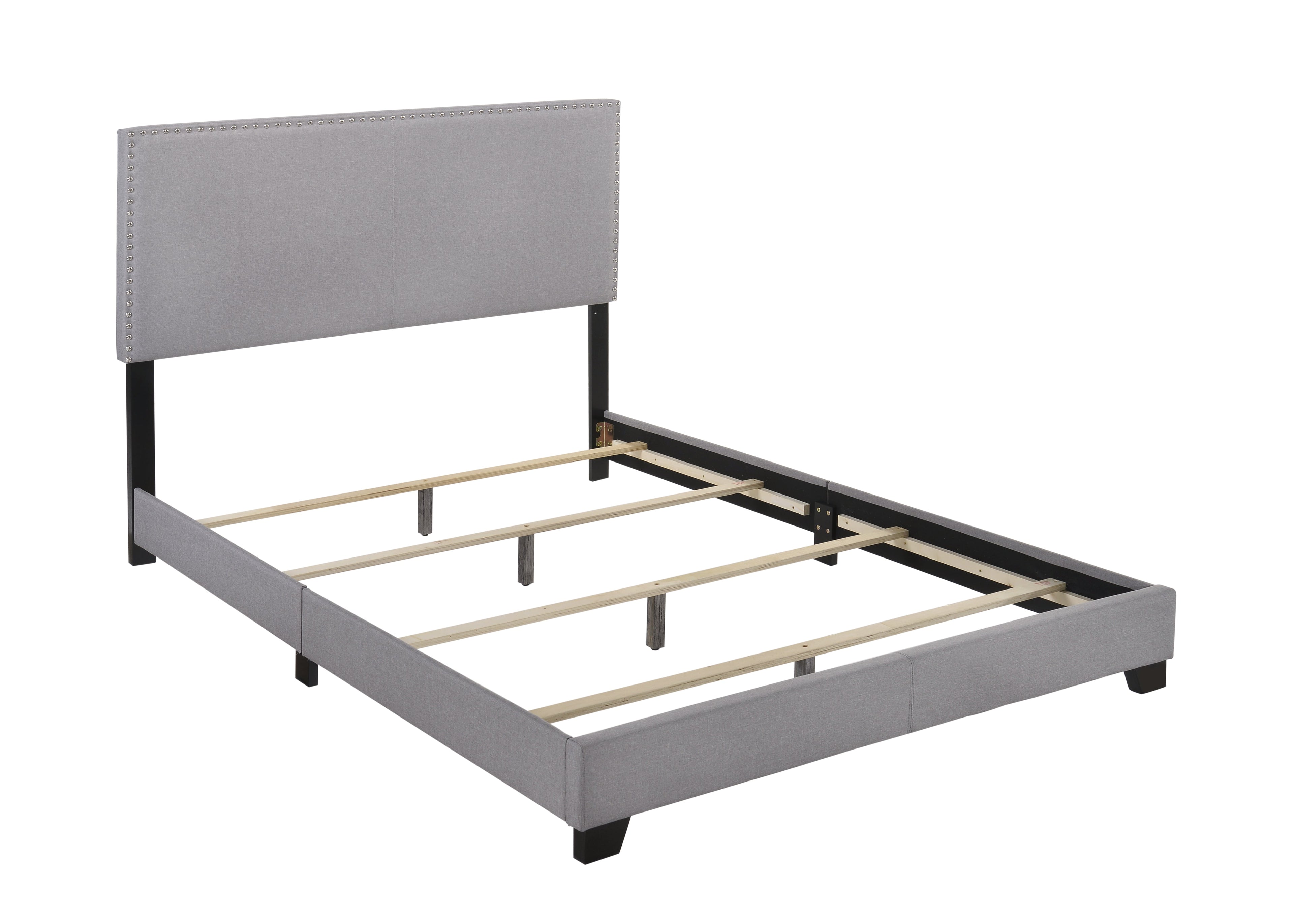Erin Gray Queen Upholstered Bed - 5271GY-Q-NH - Bien Home Furniture & Electronics