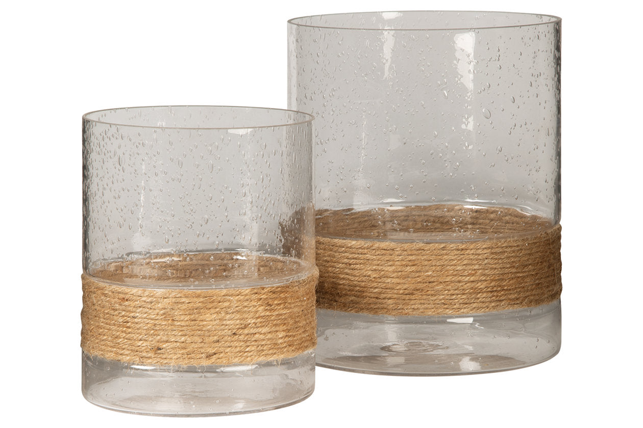 Eudocia Clear Candle Holder, Set of 2 - A2000456 - Bien Home Furniture & Electronics
