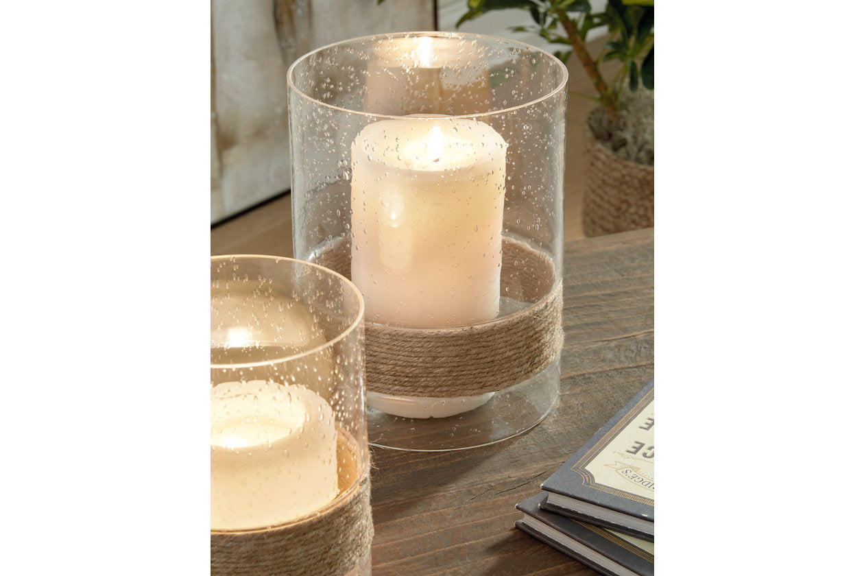 Eudocia Clear Candle Holder, Set of 2 - A2000456 - Bien Home Furniture & Electronics