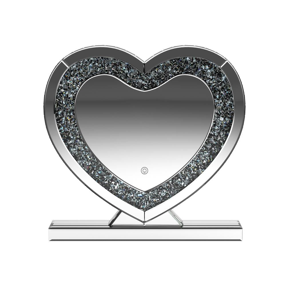 Euston Silver Heart Shape Table Mirror - 961528 - Bien Home Furniture & Electronics
