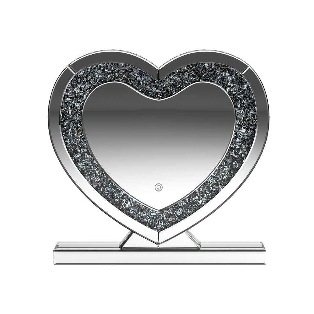 Euston Silver Heart Shape Table Mirror - 961528 - Bien Home Furniture &amp; Electronics