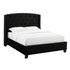 Eva Black Velvet Queen Upholstered Bed - SET | 5111BK-Q-HBFB | 5111BK-KQ-RAIL - Bien Home Furniture & Electronics