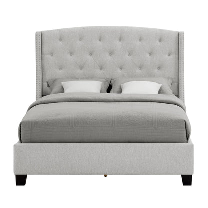 Eva Dove Gray King Upholstered Bed - SET | 5111DV-K-HBFB | 5111DV-KQ-RAIL - Bien Home Furniture &amp; Electronics