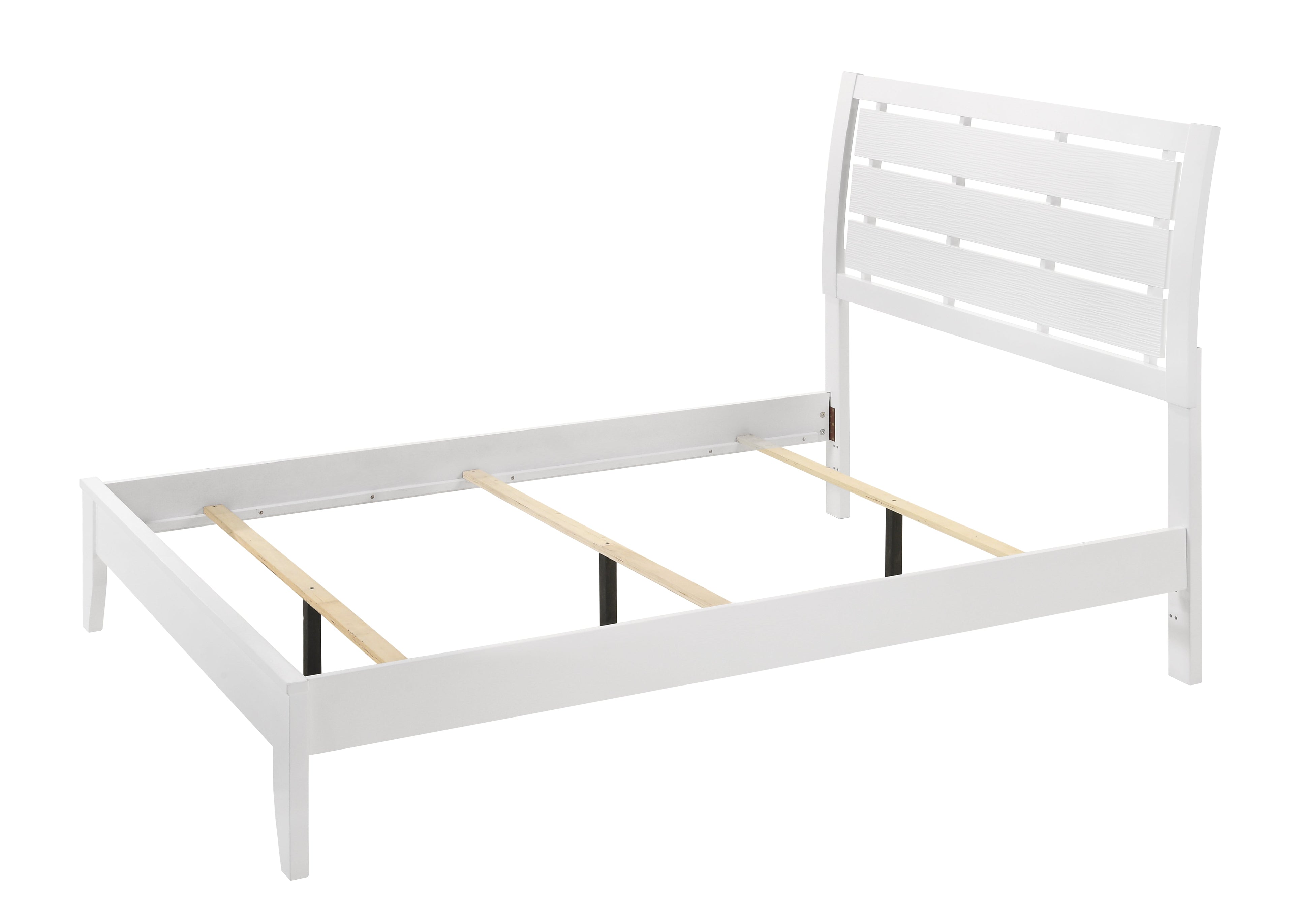 Evan White Full Panel Bed - SET | B4710-F-HBFB | B4710-F-RAIL | - Bien Home Furniture & Electronics