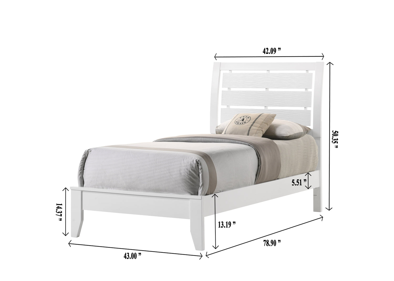 Evan White Panel Youth Bedroom Set - SET | B4710-T-HBFB | B4710-T-RAIL | B4710-2 | B4710-4 - Bien Home Furniture & Electronics