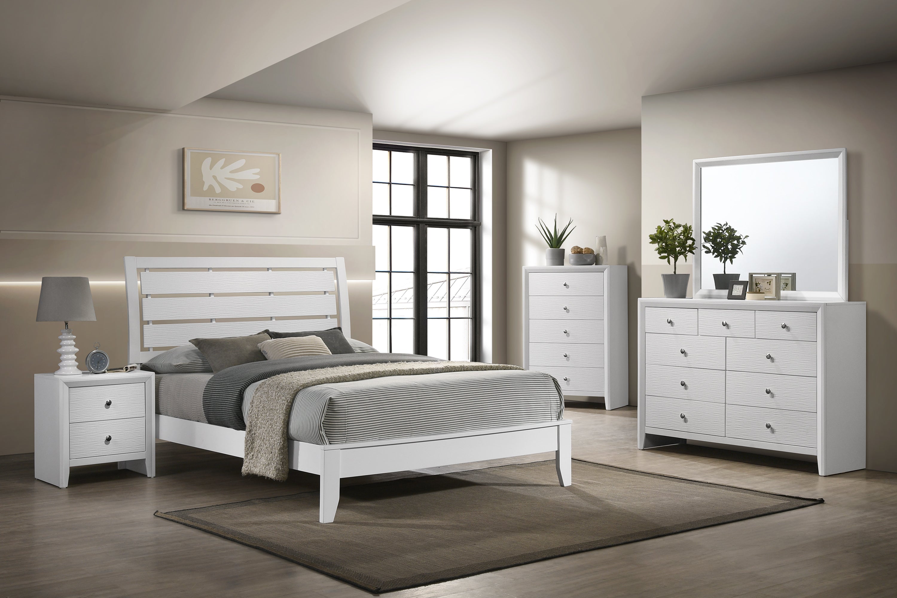 Evan White Panel Youth Bedroom Set - SET | B4710-T-HBFB | B4710-T-RAIL | B4710-2 | B4710-4 - Bien Home Furniture &amp; Electronics