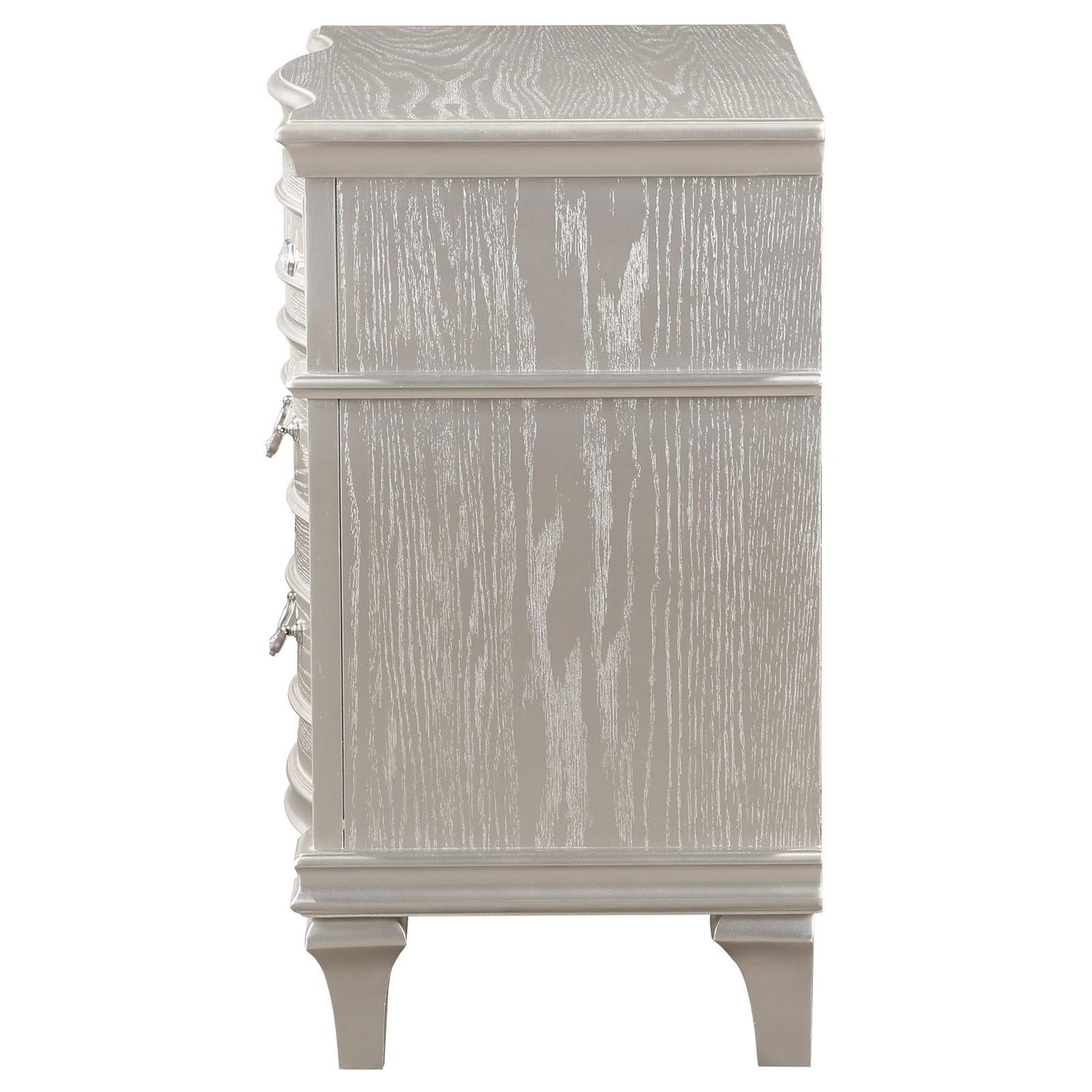 Evangeline 3-Drawer Nightstand Silver Oak - 223392 - Bien Home Furniture & Electronics