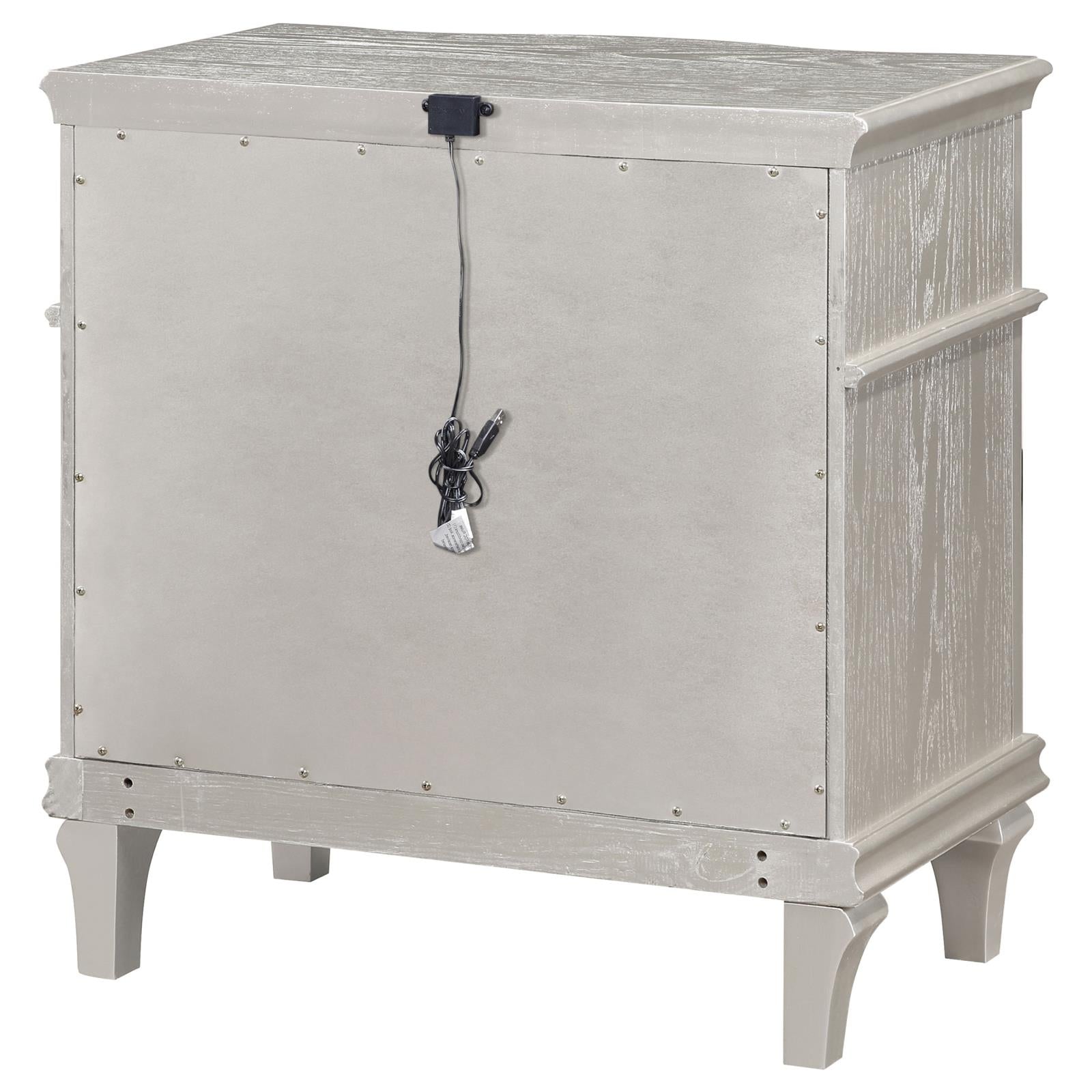 Evangeline 3-Drawer Nightstand Silver Oak - 223392 - Bien Home Furniture & Electronics