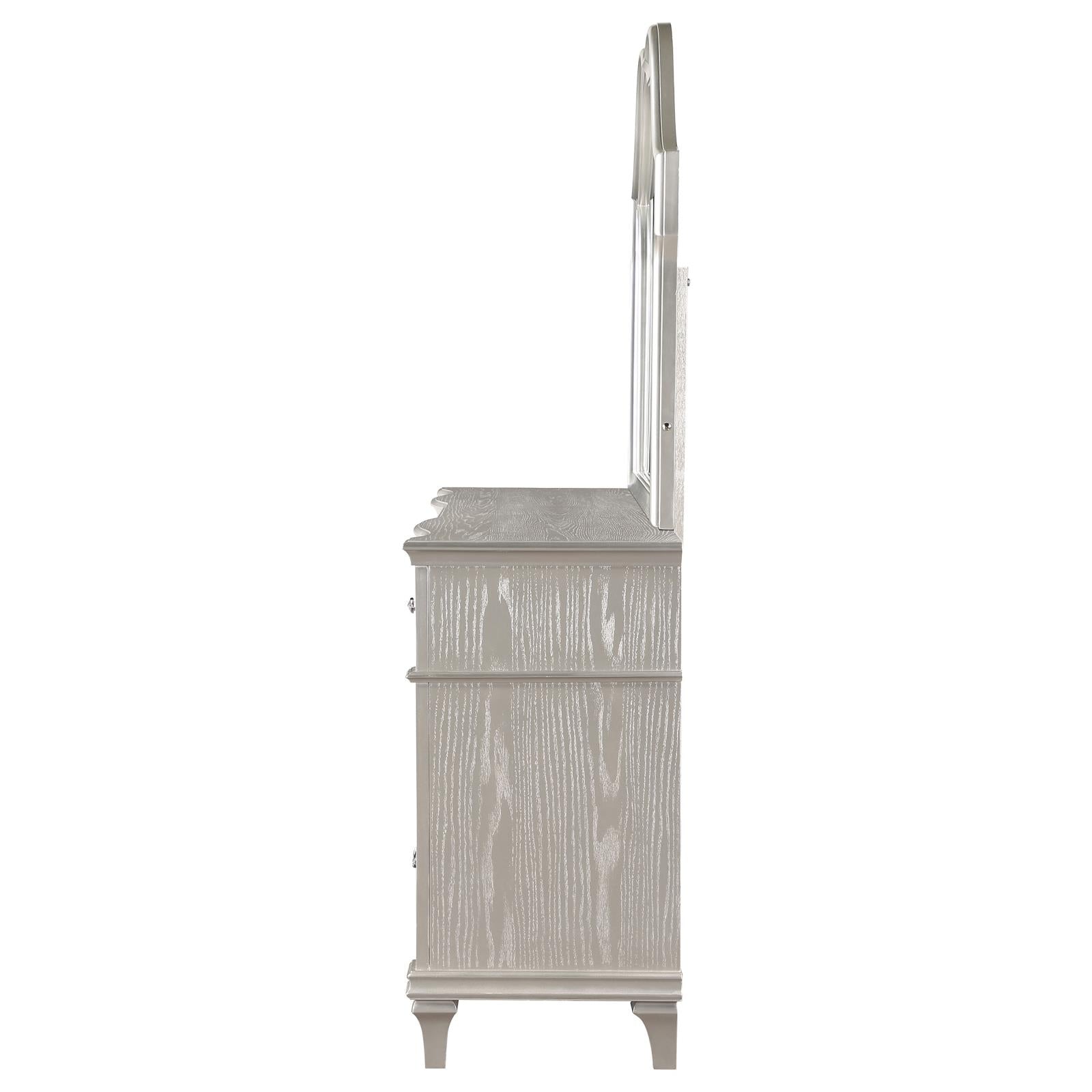 Evangeline 9-drawer Dresser with Mirror Silver Oak - 223393M - Bien Home Furniture & Electronics