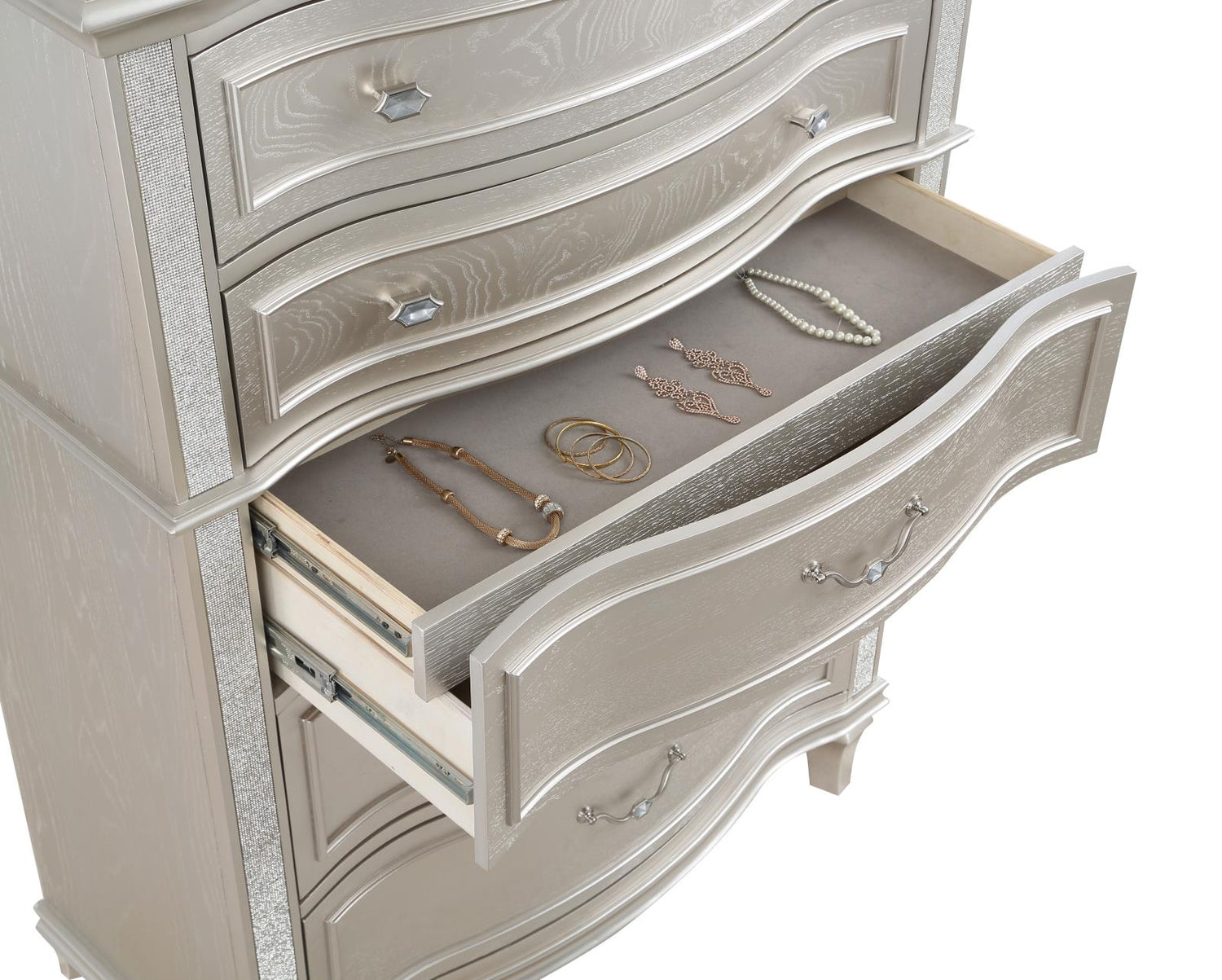 Evangeline Silver Oak 6-Drawer Chest - 223395 - Bien Home Furniture & Electronics