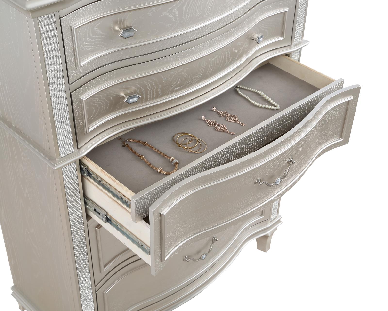Evangeline Silver Oak 6-Drawer Chest - 223395 - Bien Home Furniture & Electronics