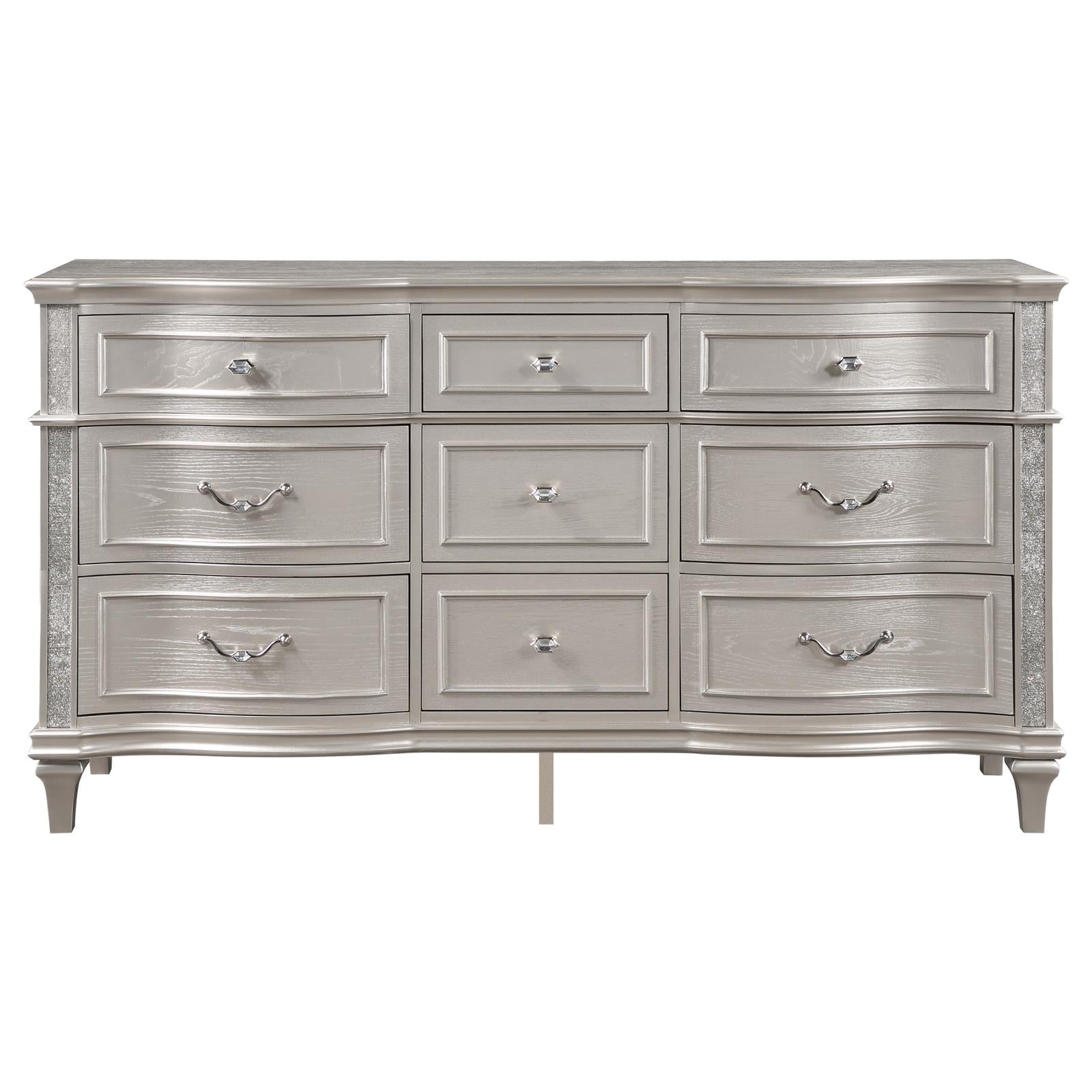 Evangeline Silver Oak 9-Drawer Dresser - 223393 - Bien Home Furniture & Electronics