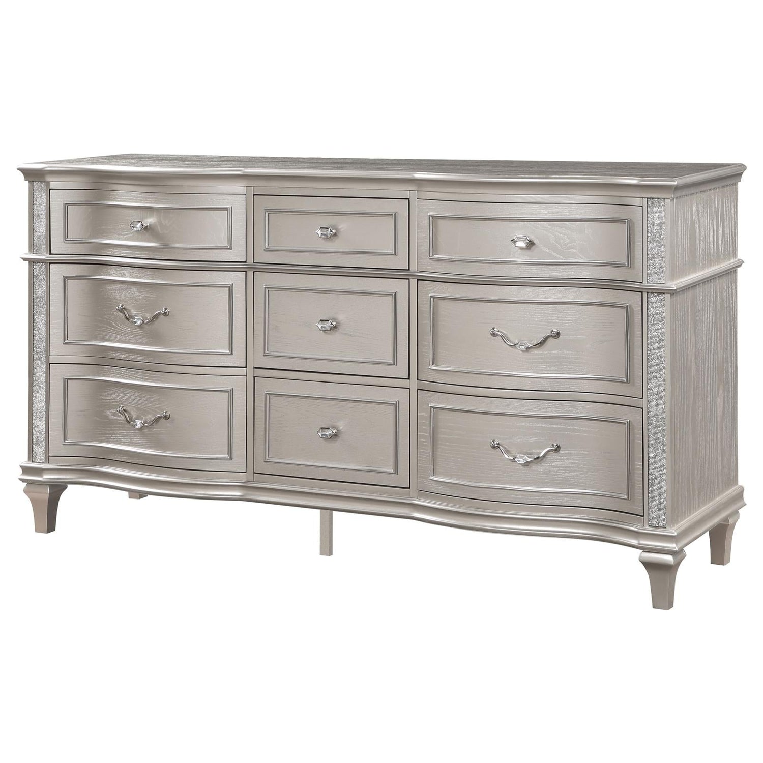 Evangeline Silver Oak 9-Drawer Dresser - 223393 - Bien Home Furniture & Electronics