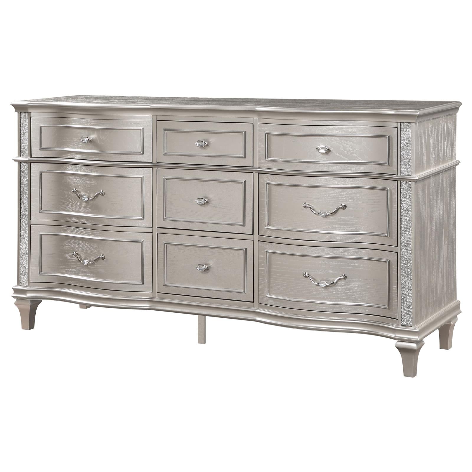 Evangeline Silver Oak 9-Drawer Dresser - 223393 - Bien Home Furniture & Electronics
