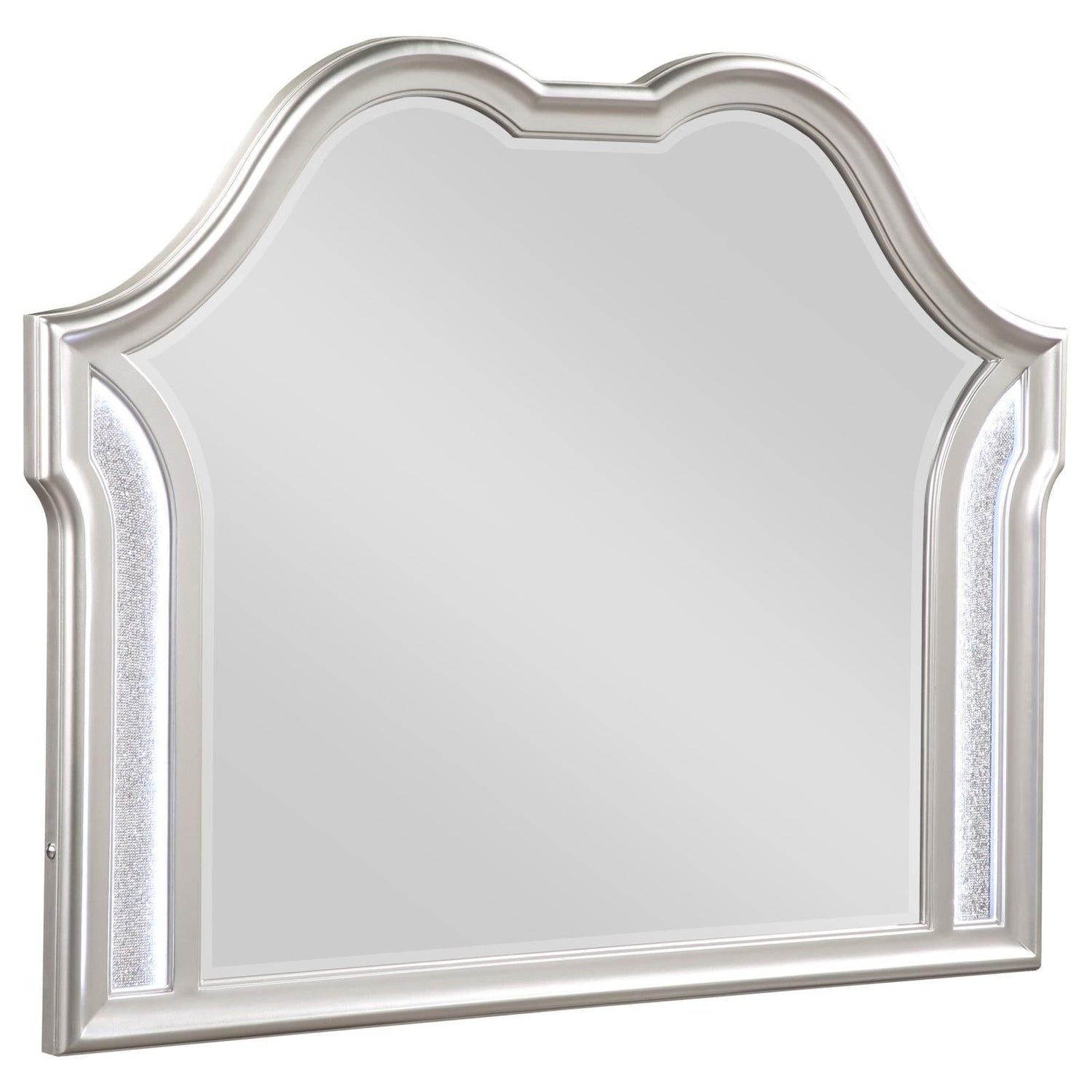 Evangeline Silver Oak Camel Top Dresser Mirror - 223394 - Bien Home Furniture & Electronics