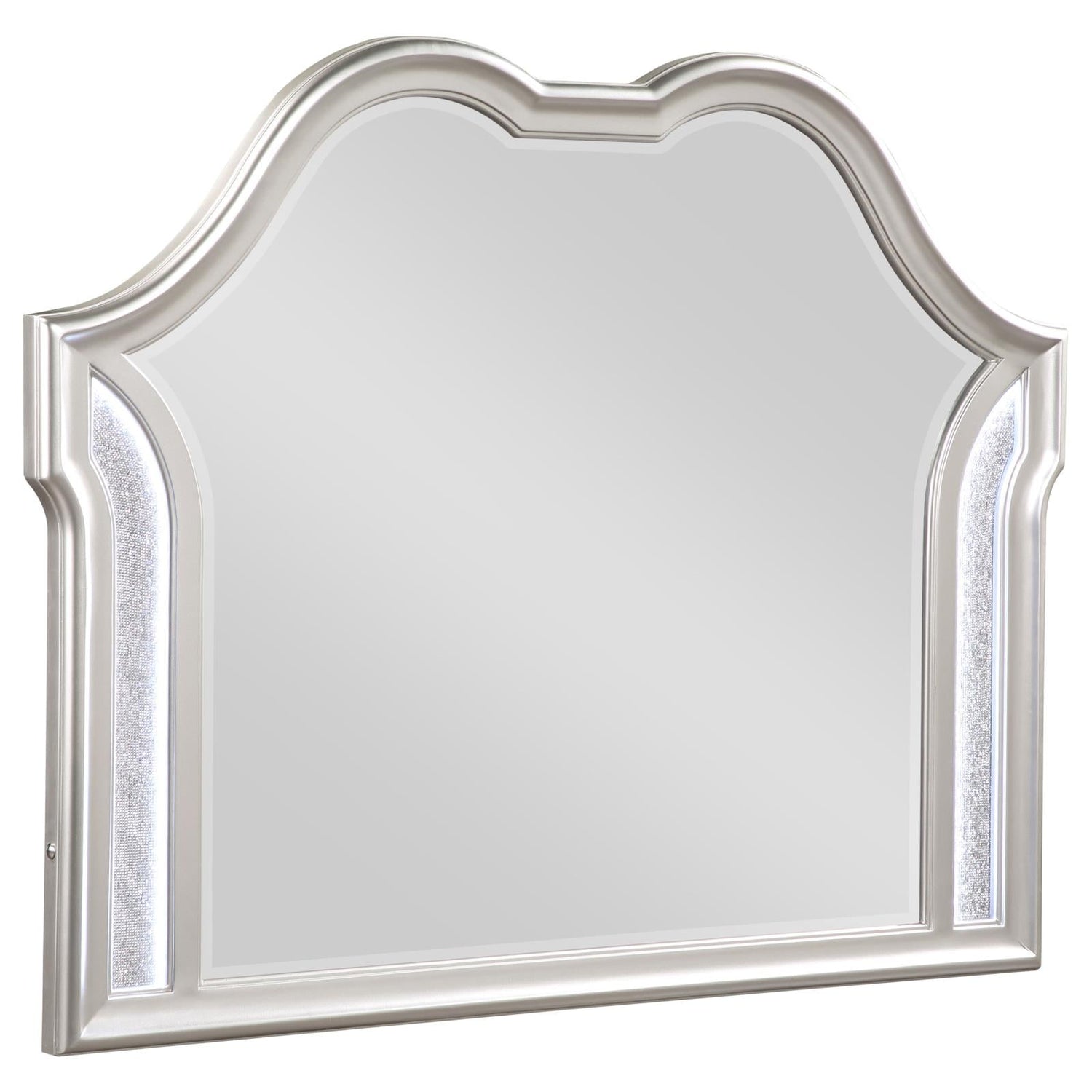 Evangeline Silver Oak Camel Top Dresser Mirror - 223394 - Bien Home Furniture &amp; Electronics