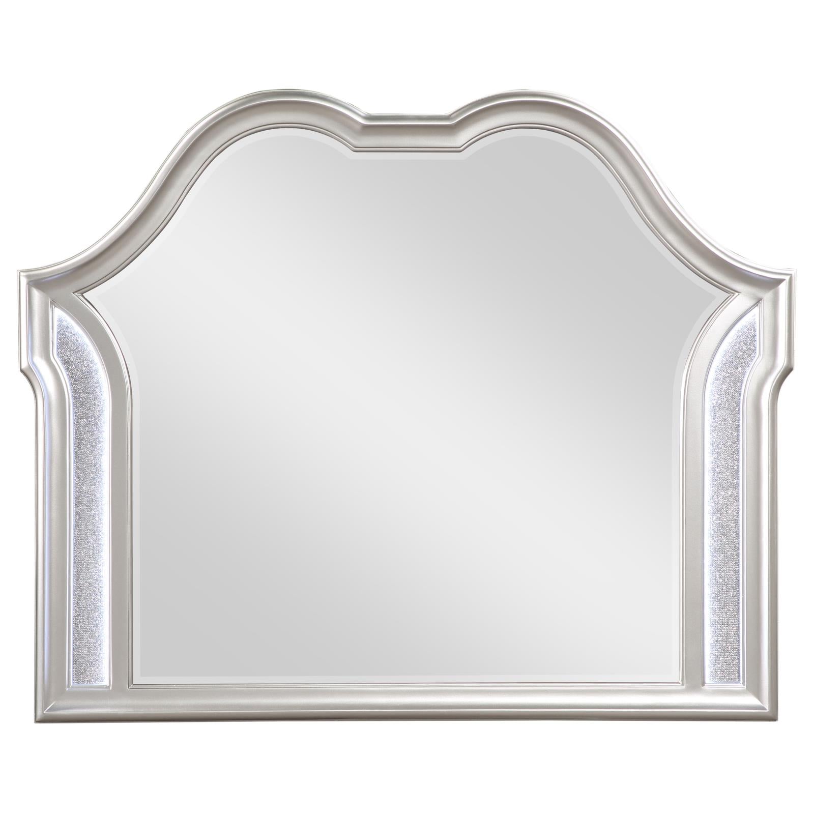 Evangeline Silver Oak Camel Top Dresser Mirror - 223394 - Bien Home Furniture & Electronics