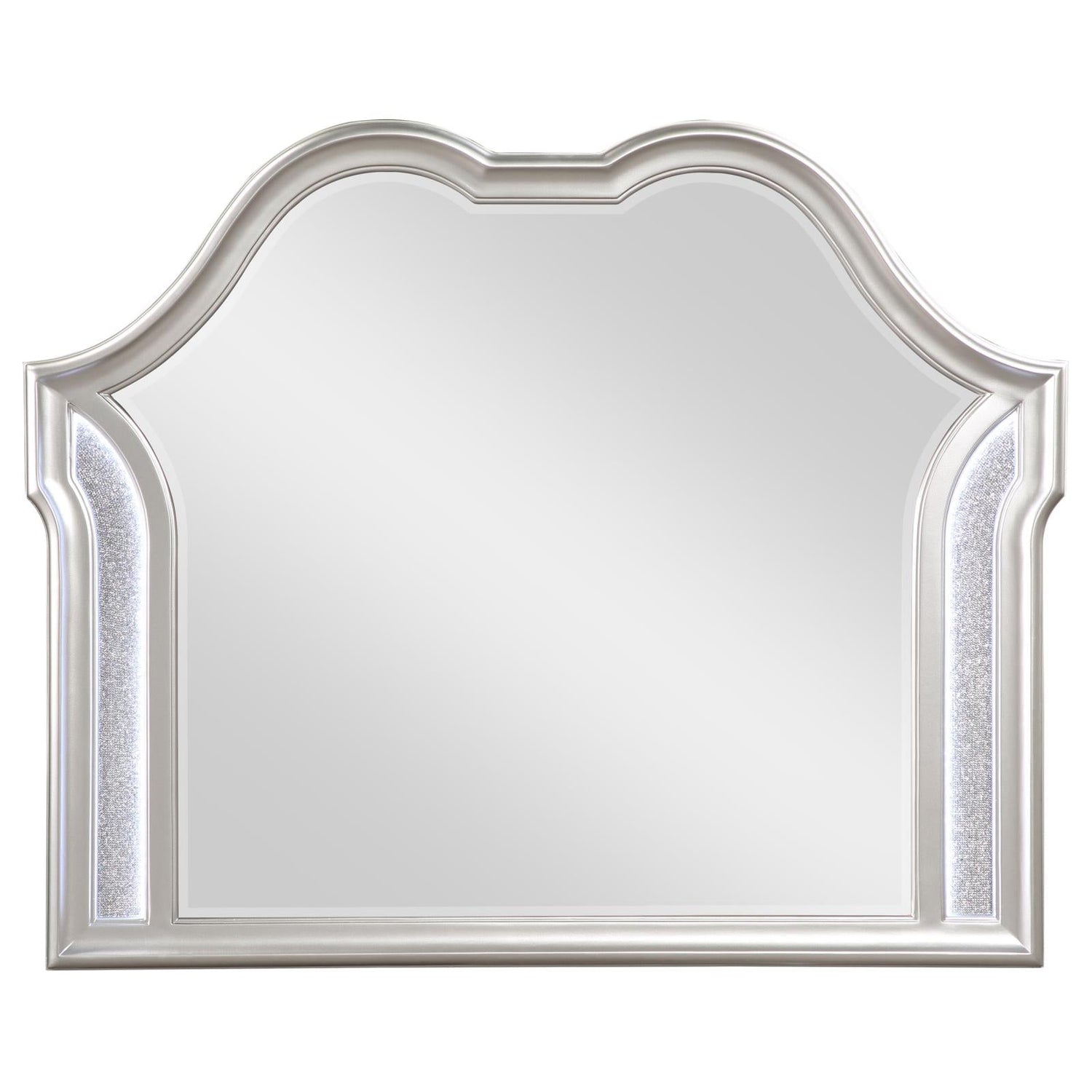 Evangeline Silver Oak Camel Top Dresser Mirror - 223394 - Bien Home Furniture &amp; Electronics