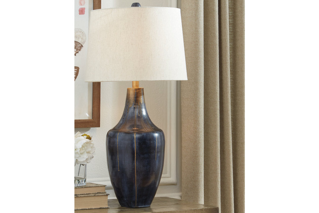 Evania Indigo Table Lamp - L207344 - Bien Home Furniture &amp; Electronics