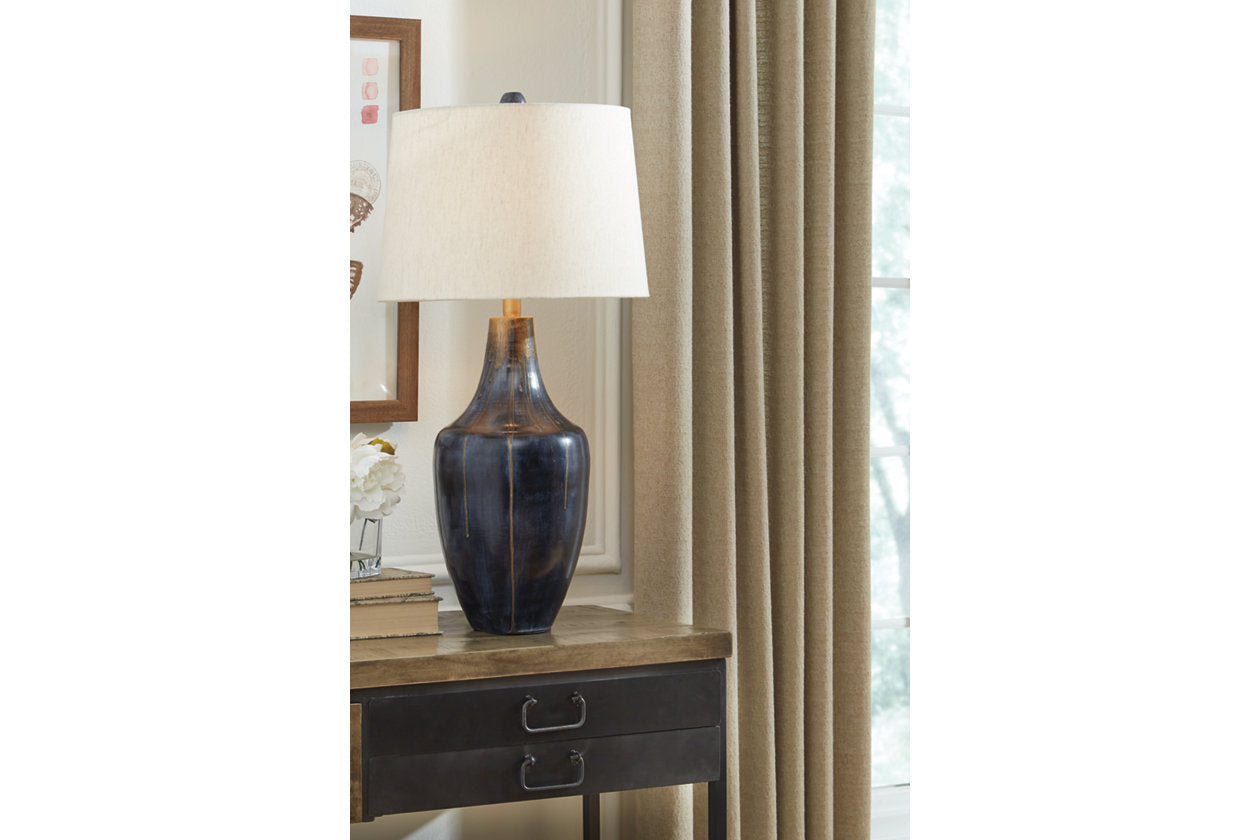 Evania Indigo Table Lamp - L207344 - Bien Home Furniture & Electronics