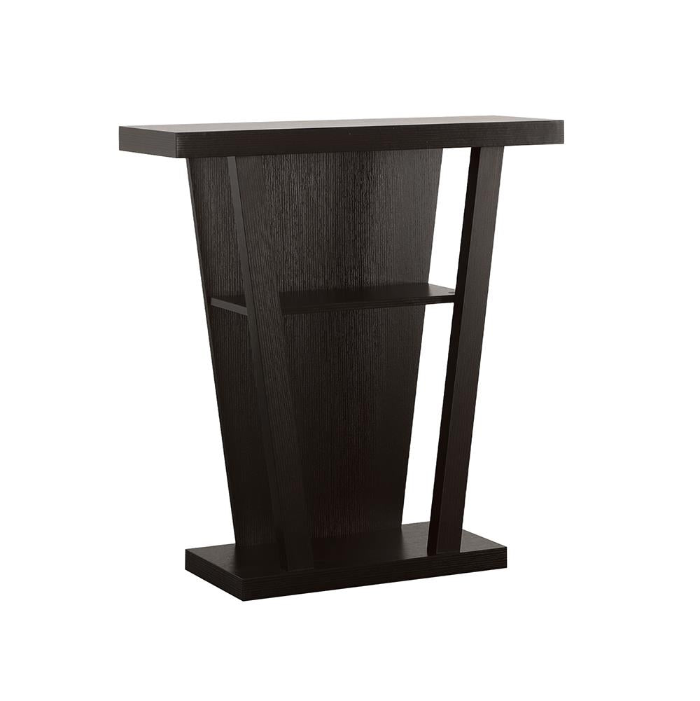 Evanna Cappuccino 2-Shelf Console Table - 950136 - Bien Home Furniture & Electronics