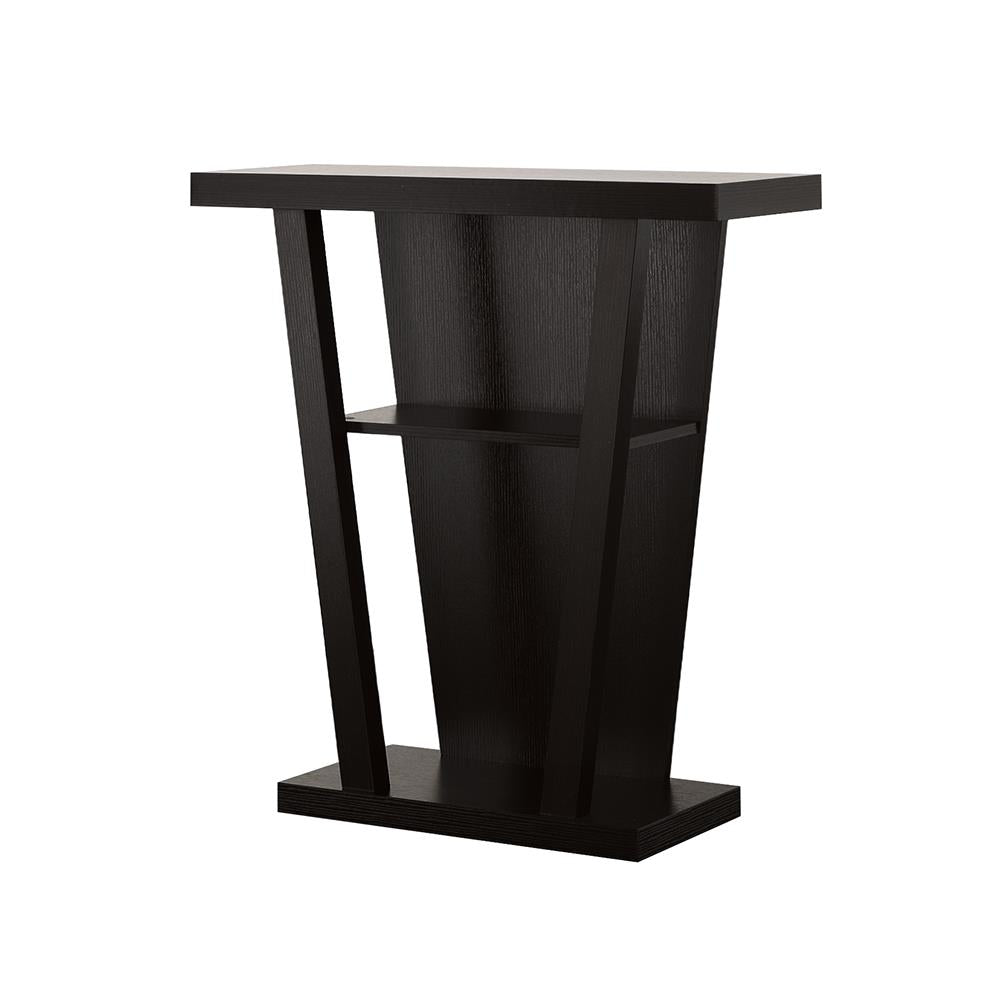 Evanna Cappuccino 2-Shelf Console Table - 950136 - Bien Home Furniture & Electronics