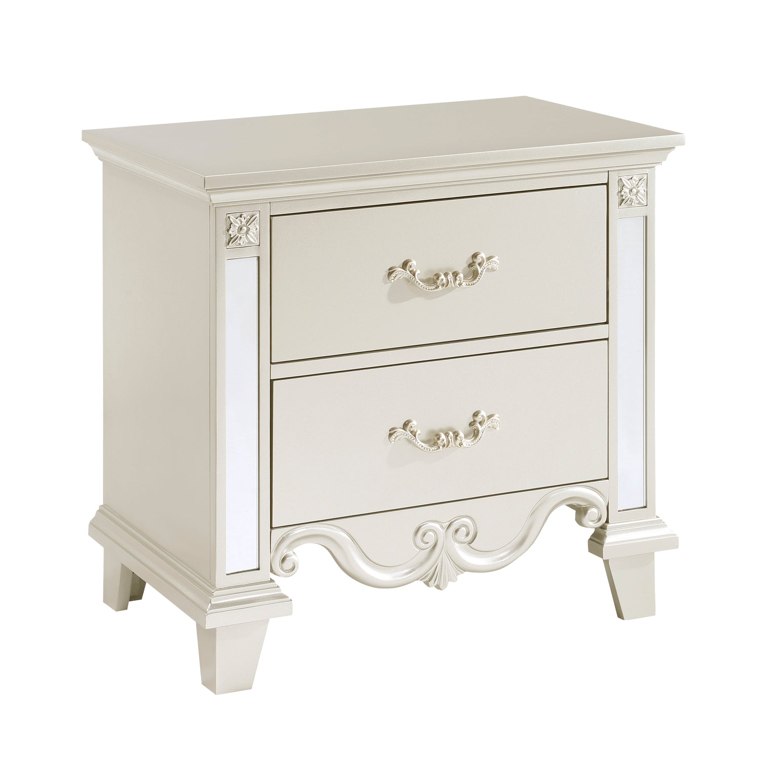 Ever Champagne Mirrored Nightstand - 1429-4 - Bien Home Furniture & Electronics