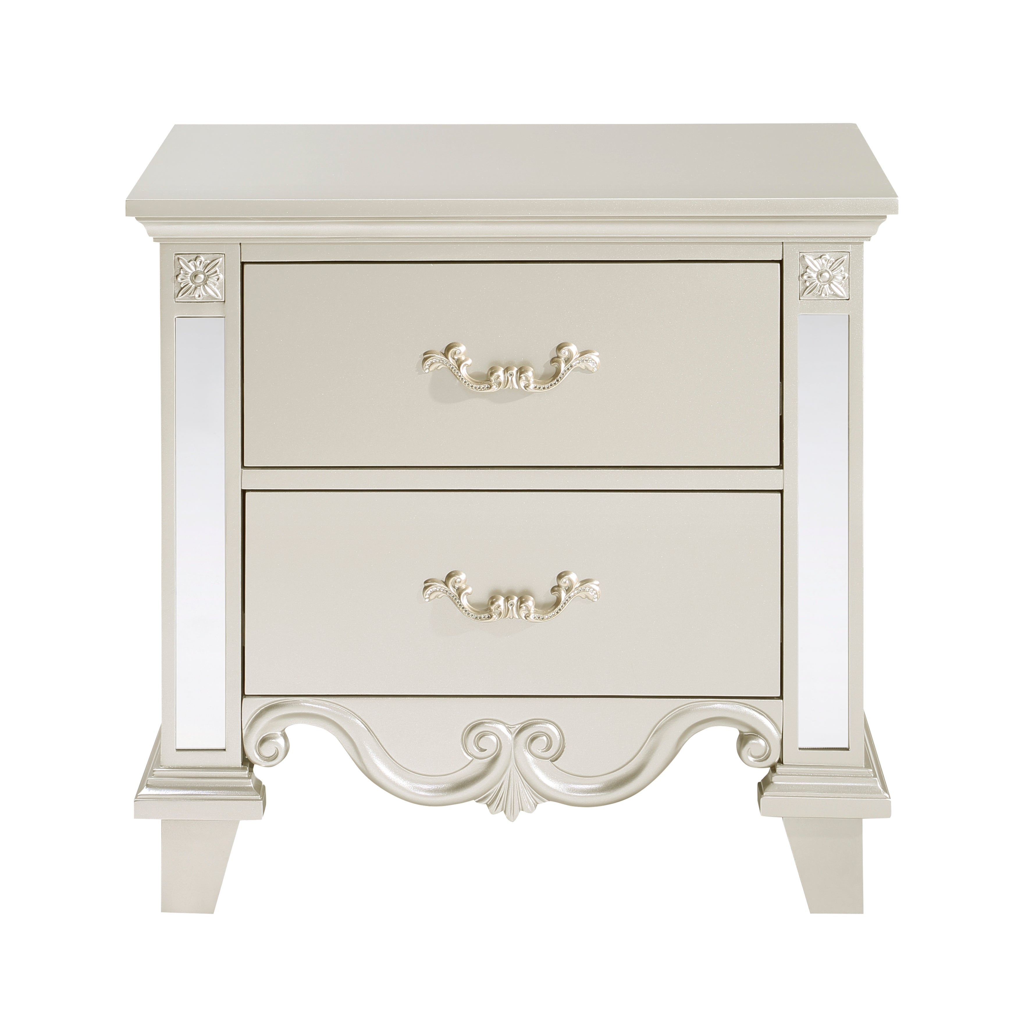 Ever Champagne Mirrored Nightstand - 1429-4 - Bien Home Furniture & Electronics