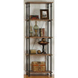 Factory Rustic Poplar & Metal Bookcase - 3228-12 - Bien Home Furniture & Electronics