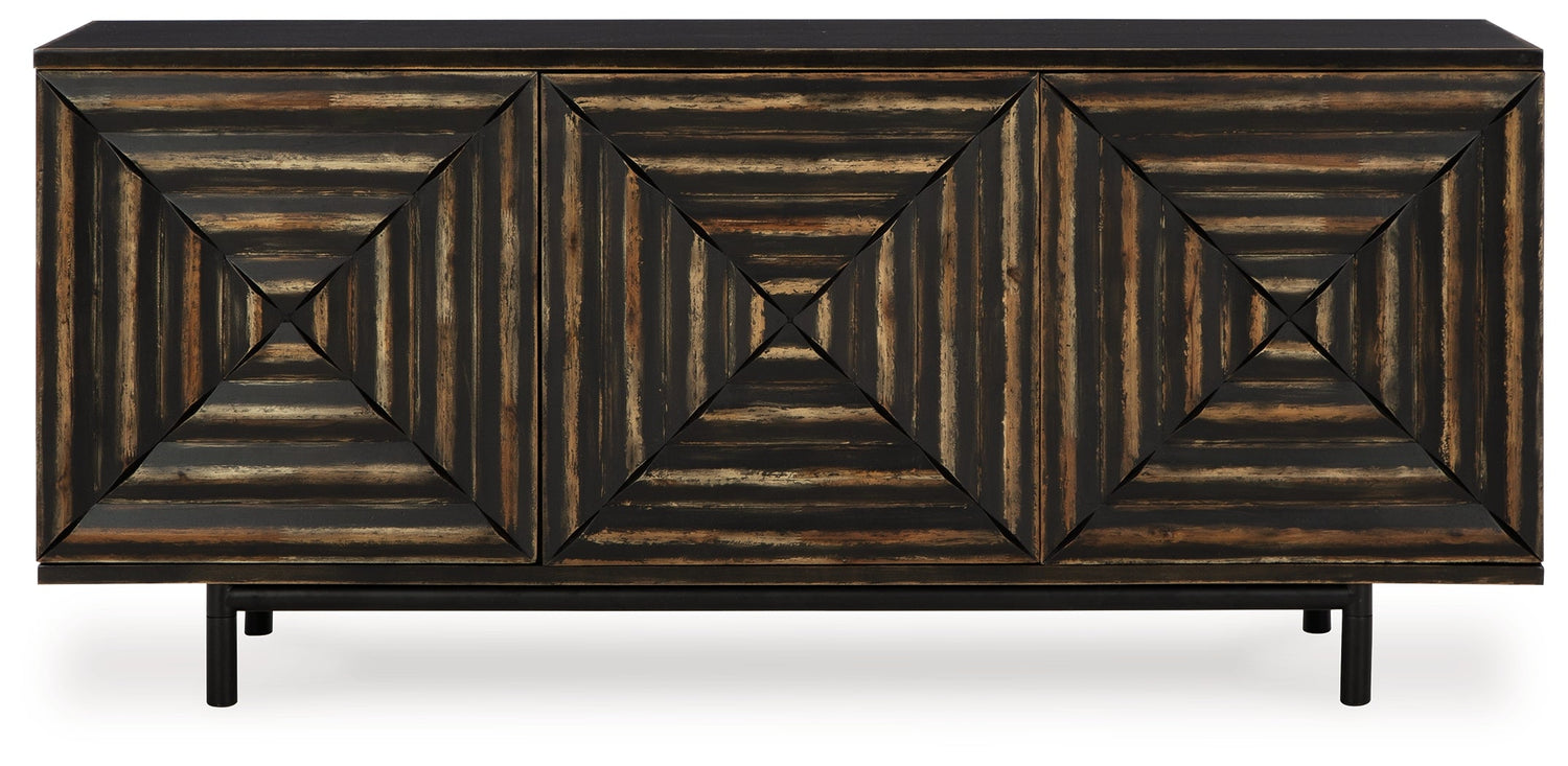 Fair Ridge Distressed Black Accent Cabinet - A4000573 - Bien Home Furniture & Electronics