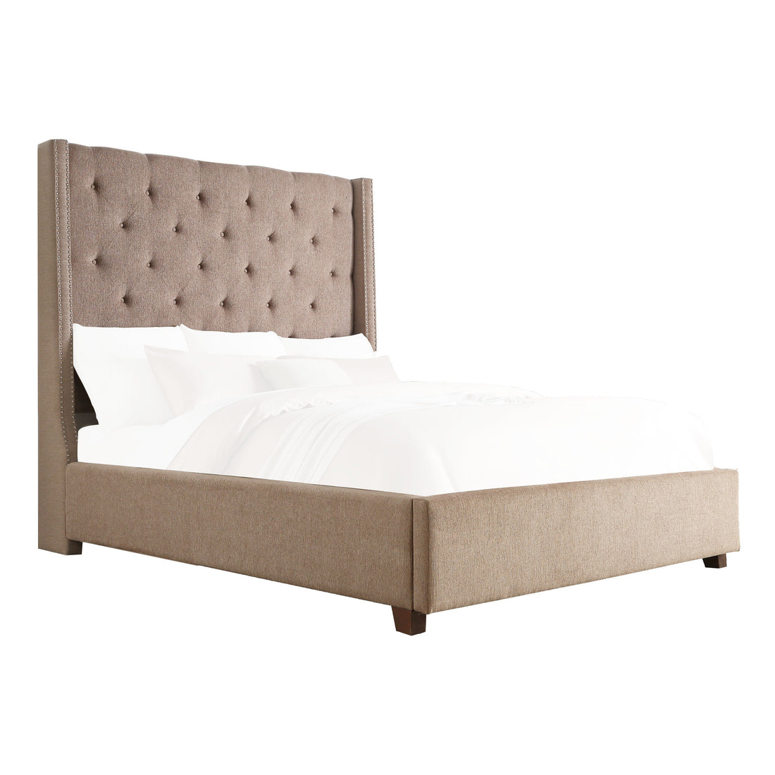 Fairborn Brown King Upholstered Platform Bed - SET | 5877KBR-1 | 5877KBR-3EK - Bien Home Furniture &amp; Electronics