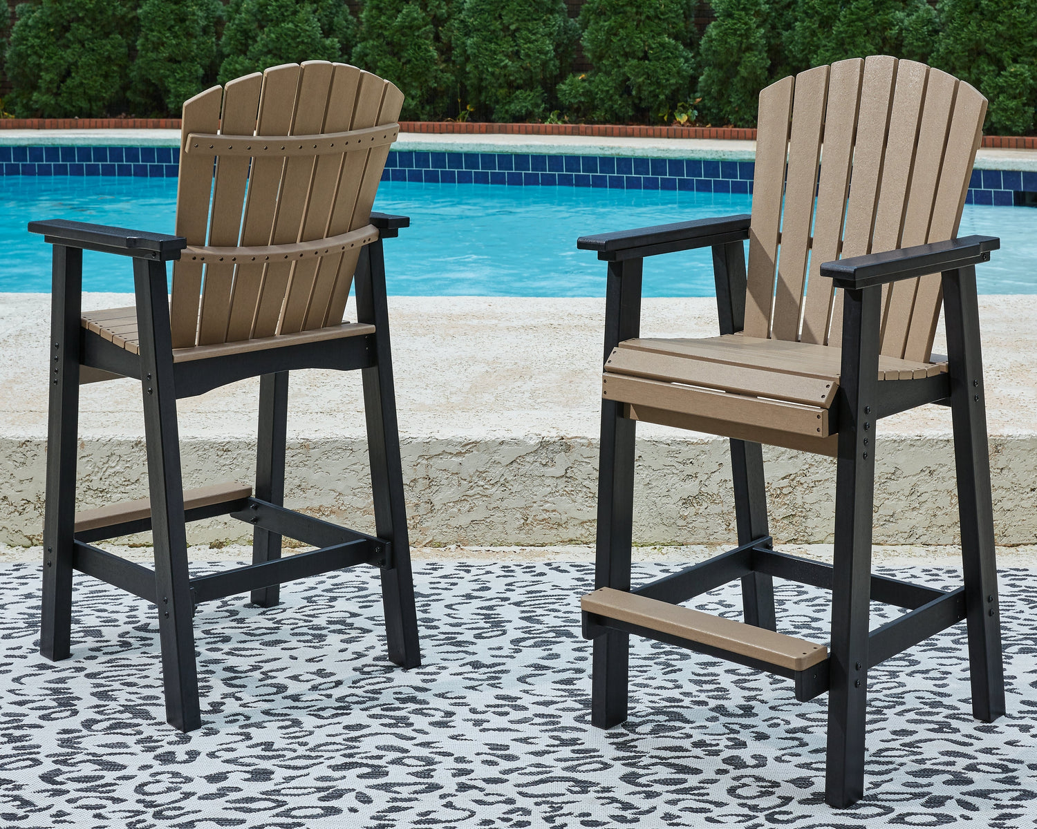 Fairen Trail Black/Driftwood Barstool, Set of 2 - P211-130 - Bien Home Furniture & Electronics