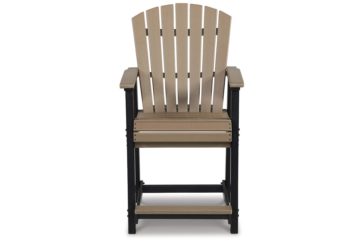 Fairen Trail Black/Driftwood Outdoor Counter Height Barstool, Set of 2 - P211-124 - Bien Home Furniture & Electronics