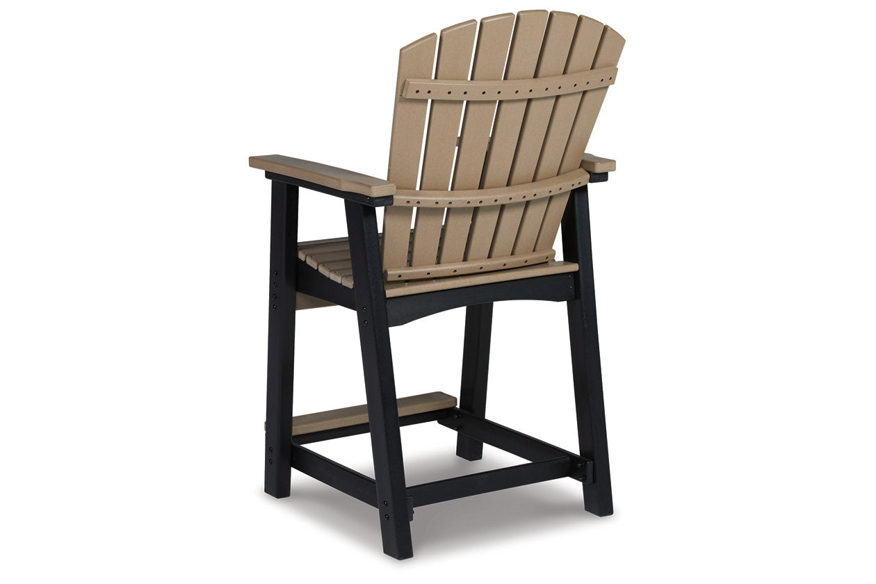 Fairen Trail Black/Driftwood Outdoor Counter Height Barstool, Set of 2 - P211-124 - Bien Home Furniture & Electronics