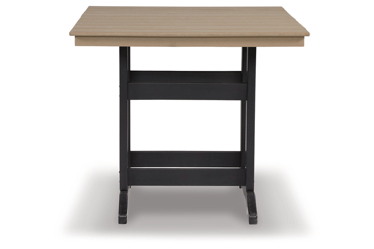 Fairen Trail Black/Driftwood Outdoor Counter Height Dining Table - P211-632 - Bien Home Furniture &amp; Electronics