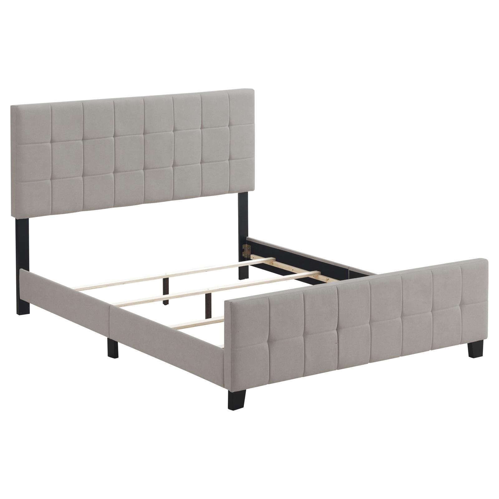 Fairfield Eastern King Upholstered Panel Bed Beige - 305952KE - Bien Home Furniture & Electronics
