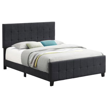 Fairfield Queen Upholstered Panel Bed Dark Gray - 305953Q - Bien Home Furniture &amp; Electronics